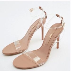 Zara High Heeled Vinyl Sandals, size euro 37, US size 6, in GUC only worn once.